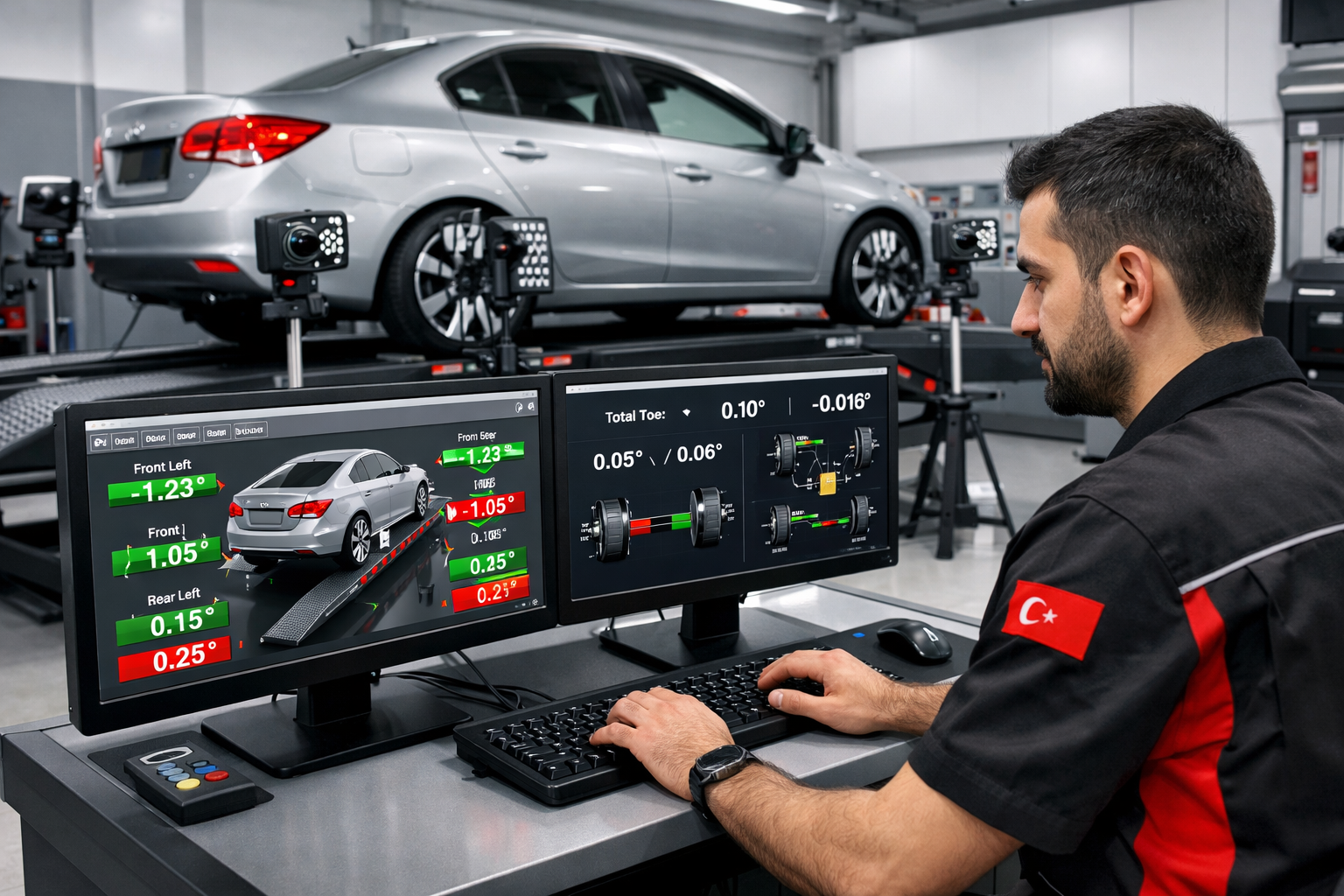 Bilgisayar destekli rot ayar cihazi